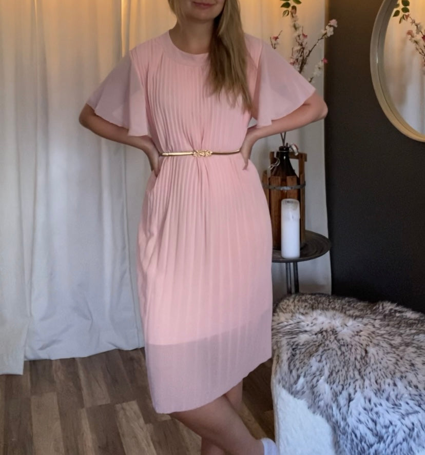 Plisserad klänning SOFIA Rosa