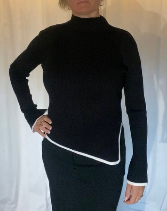 Asymmetrical Sweater Black